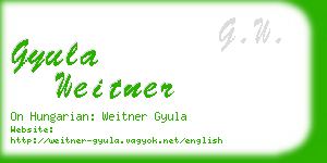 gyula weitner business card